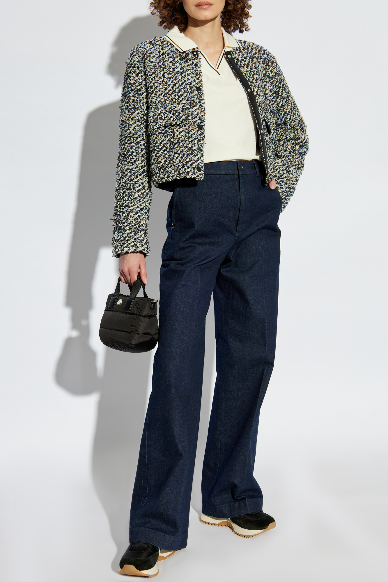 Navy blue Tweed down jacket Duphin Moncler - Vitkac AS